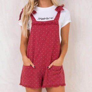 Princess Polly Red Polka Dot Romper